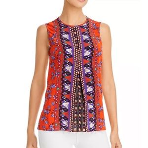 Kobi Halperin Lorina Floral Chilli Silk Blouse Sleeveless